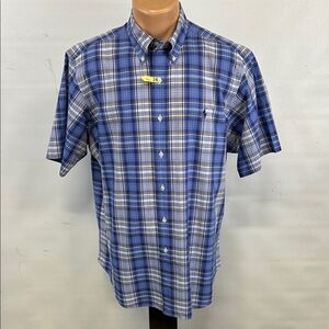 Ralph Lauren short sleeve button down collar shirt.  L